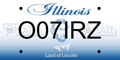 O07IRZ Illinois License Plate