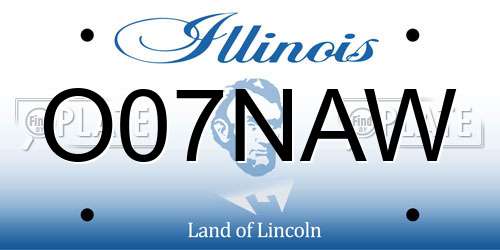 O07NAW Illinois License Plate