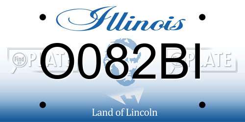 O082BI Illinois License Plate