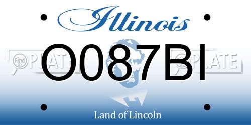 O087BI Illinois License Plate