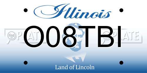 O08TBI Illinois License Plate