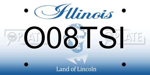 O08TSI Illinois License Plate