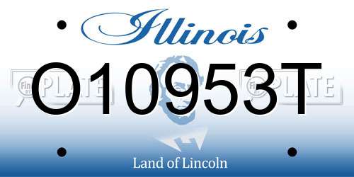 O10953T Illinois License Plate