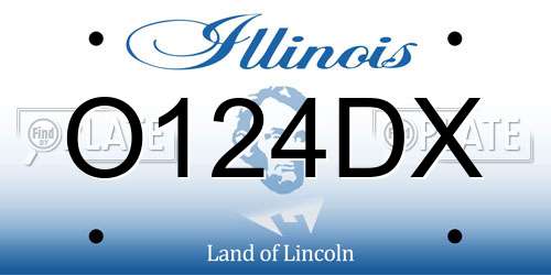 O124DX Illinois License Plate