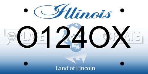 O124OX Illinois License Plate
