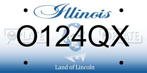 O124QX Illinois License Plate