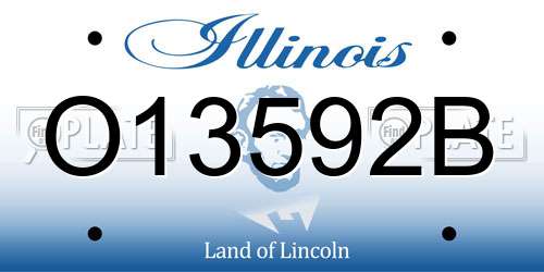 O13592B Illinois License Plate