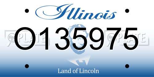 O135975 Illinois License Plate
