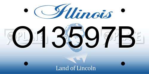 O13597B Illinois License Plate