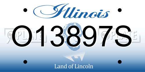 O13897S Illinois License Plate