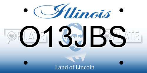O13JBS Illinois License Plate