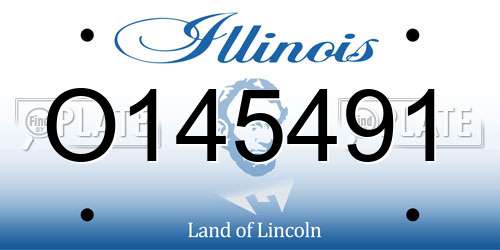 O145491 Illinois License Plate