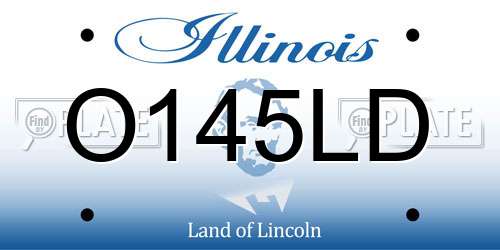 O145LD Illinois License Plate