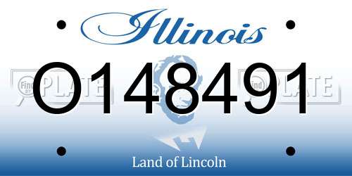 O148491 Illinois License Plate