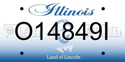O14849I Illinois License Plate