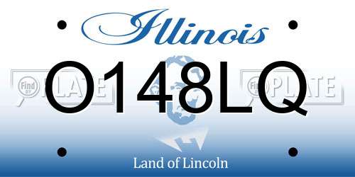 O148LQ Illinois License Plate
