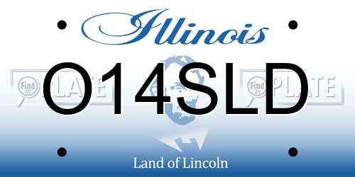 O14SLD Illinois License Plate