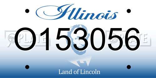 O153056 Illinois License Plate