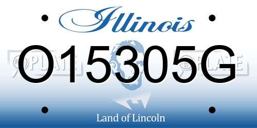 O15305G Illinois License Plate