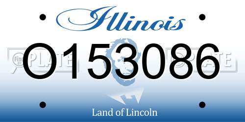 O153086 Illinois License Plate