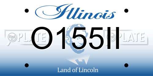 O155II Illinois License Plate