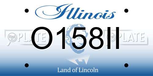 O158II Illinois License Plate