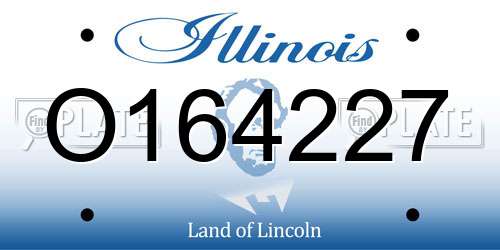 O164227 Illinois License Plate