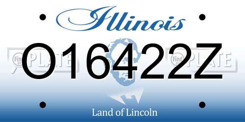 O16422Z Illinois License Plate