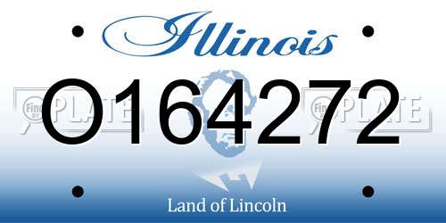O164272 Illinois License Plate