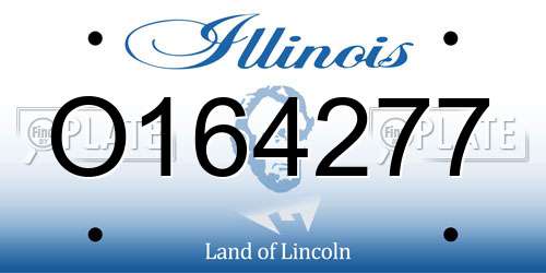 O164277 Illinois License Plate