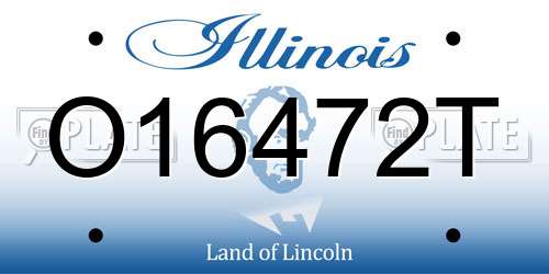 O16472T Illinois License Plate