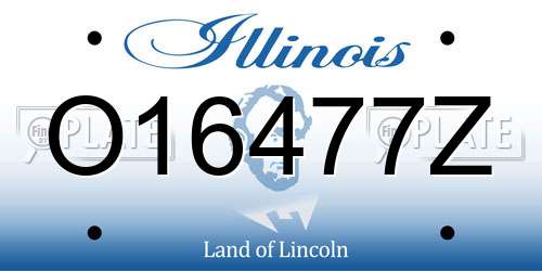 O16477Z Illinois License Plate