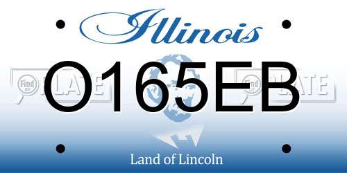 O165EB Illinois License Plate