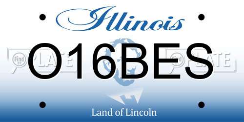 O16BES Illinois License Plate