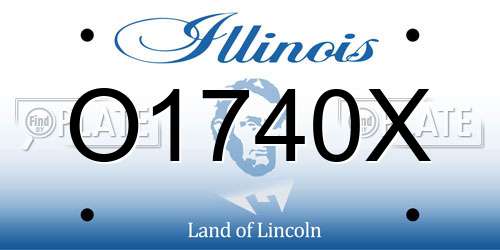 O1740X Illinois License Plate