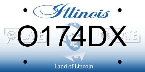 O174DX Illinois License Plate