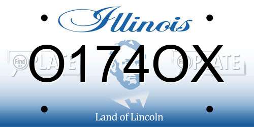 O174OX Illinois License Plate