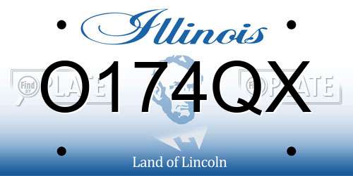 O174QX Illinois License Plate
