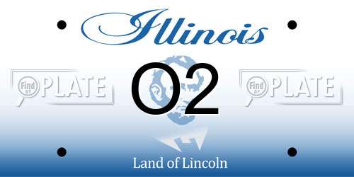 O2 Illinois License Plate