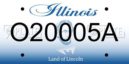 O20005A Illinois License Plate