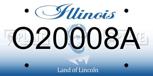 O20008A Illinois License Plate