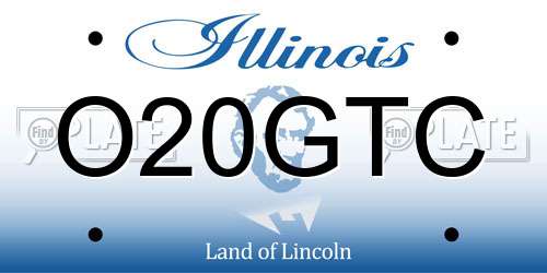 O20GTC Illinois License Plate