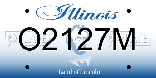 O2127M Illinois License Plate