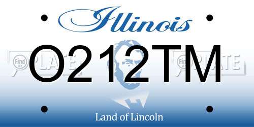 O212TM Illinois License Plate