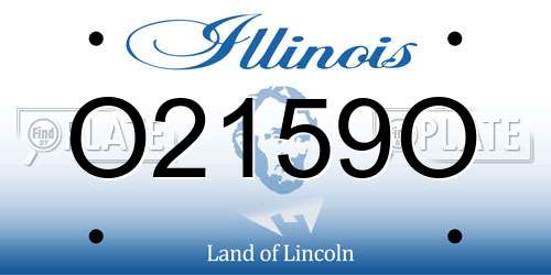 O2159O Illinois License Plate