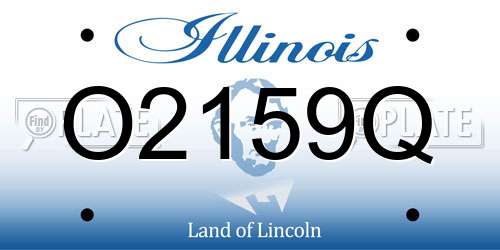 O2159Q Illinois License Plate