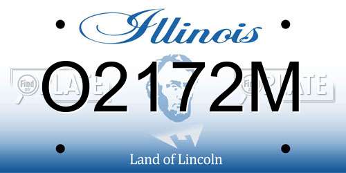 O2172M Illinois License Plate
