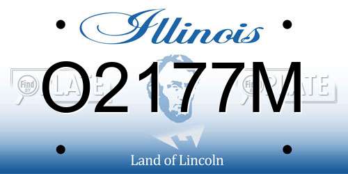 O2177M Illinois License Plate
