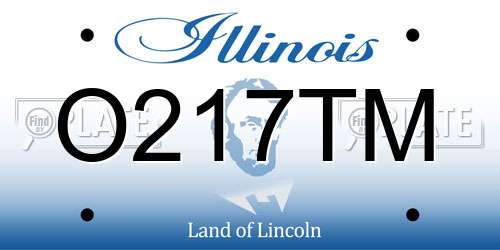 O217TM Illinois License Plate