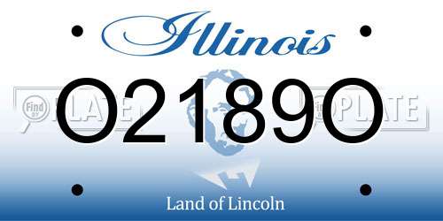 O2189O Illinois License Plate